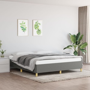 vidaXL, vidaXL Bettgestell Dunkelgrau 160x200 cm Stoff