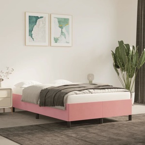vidaXL, vidaXL Bettgestell Rosa 120x200 cm Samt