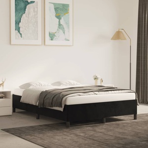 vidaXL, vidaXL Bettgestell Schwarz 140x190 cm Samt