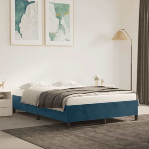 vidaXL Bettgestell Dunkelblau 140x190 cm Samt