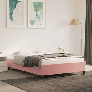 vidaXL, vidaXL Bettgestell Rosa 140x200 cm Samt