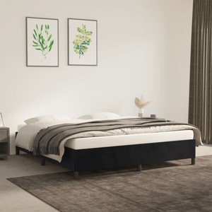 vidaXL Bettgestell Schwarz 160x200 cm Samt