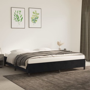 vidaXL, vidaXL Bettgestell Schwarz 200x200 cm Samt