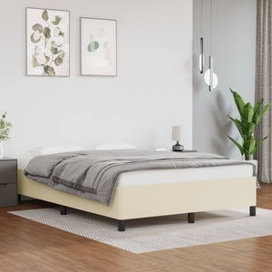 vidaXL, vidaXL Bettgestell Creme 140x200 cm Kunstleder
