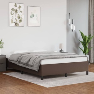 vidaXL, vidaXL Bettgestell Braun 140x200 cm Kunstleder