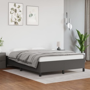 vidaXL, vidaXL Bettgestell Grau 140x200 cm Kunstleder, vidaXL Bettgestell Grau 140x200 cm Kunstleder