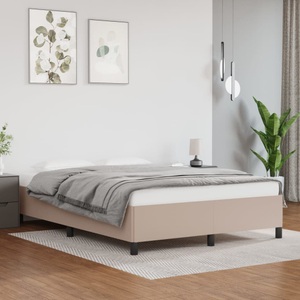 vidaXL, vidaXL Bettgestell Cappuccino-Braun 140x200 cm Kunstleder