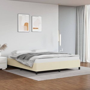 vidaXL, vidaXL Bettgestell Creme 160x200 cm Kunstleder, 