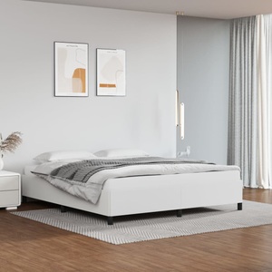 vidaXL, vidaXL Bettgestell Weiß 180x200 cm Kunstleder, vidaXL Bettgestell Weiß 180x200 cm Kunstleder