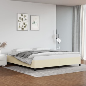 vidaXL, vidaXL Bettgestell Creme 200x200 cm Kunstleder