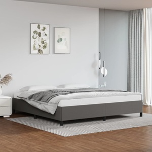 vidaXL, vidaXL Bettgestell Grau 200x200 cm Kunstleder