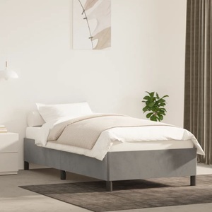 vidaXL, vidaXL Bettgestell Hellgrau 80x200 cm Samt