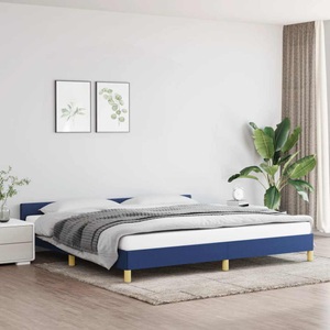 vidaXL Bettgestell mit Kopfteil Blau 200x200 cm Stoff