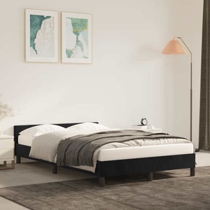 vidaXL, vidaXL Bettgestell mit Kopfteil Schwarz 120x200 cm Samt