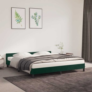 vidaXL, vidaXL Bettgestell mit Kopfteil Dunkelgrün 180x200 cm Samt, vidaXL Bettgestell ohne Matratze Dunkelgrün 180x200 cm Samt