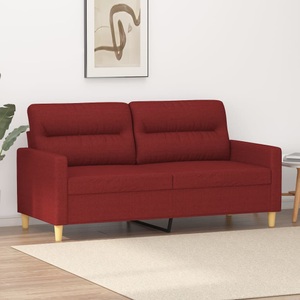 vidaXL, vidaXL 2-Sitzer-Sofa Weinrot 140 cm Stoff, 