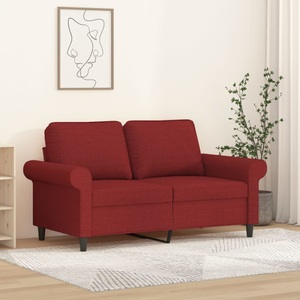 vidaXL, vidaXL 2-Sitzer-Sofa Weinrot 120 cm Stoff, 