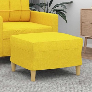 vidaXL, vidaXL Fußhocker Hellgelb 60x50x41 cm Stoff