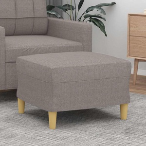 vidaXL, vidaXL Fußhocker Taupe 60x50x41 cm Stoff