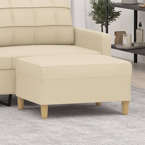 vidaXL, vidaXL Fußhocker Creme 70x55x41 cm Stoff