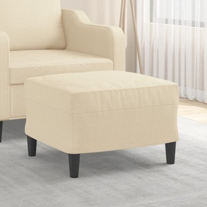 vidaXL, vidaXL Fußhocker Creme 60x50x41 cm Stoff