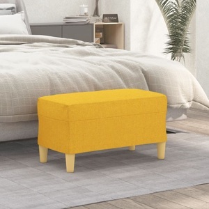 vidaXL, vidaXL Sitzbank Hellgelb 70x35x41 cm Stoff, vidaXL Sitzbank Hellgelb 70x35x41 cm Stoff
