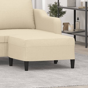 vidaXL, vidaXL Fußhocker Creme 70x55x41 cm Stoff