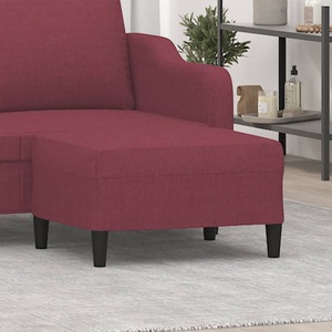 vidaXL, vidaXL Fußhocker Weinrot 70x55x41 cm Stoff