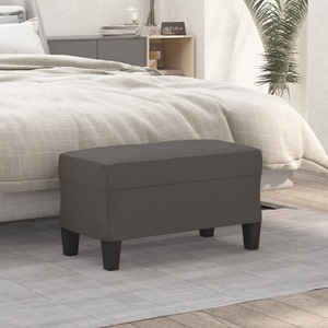 vidaXL, vidaXL Sitzbank Grau 70x35x41 cm Kunstleder, vidaXL Sitzbank Grau 70x35x41 cm Kunstleder