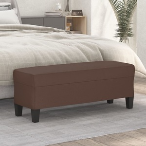 vidaXL, vidaXL Sitzbank Braun 100x35x41 cm Kunstleder, vidaXL Sitzbank Braun 100x35x41 cm Kunstleder