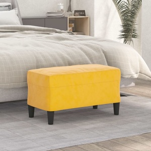 vidaXL, vidaXL Sitzbank Gelb 70x35x41 cm Samt, vidaXL Sitzbank Gelb 70x35x41 cm Samt