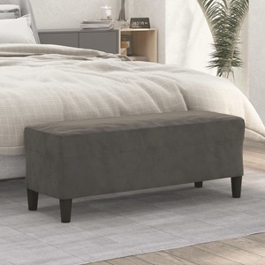 vidaXL, vidaXL Sitzbank Dunkelgrau 100x35x41 cm Samt, vidaXL Sitzbank Dunkelgrau 100x35x41 cm Samt