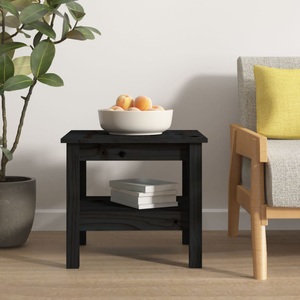 vidaXL, vidaXL Couchtisch Schwarz 45x45x40 cm Massivholz Kiefer, 