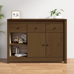 vidaXL, vidaXL Sideboard Honigbraun 100x35x74 cm Massivholz Kiefer