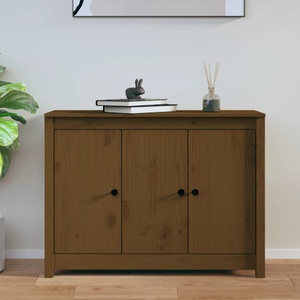 vidaXL, vidaXL Sideboard Honigbraun 100x35x74 cm Massivholz Kiefer
