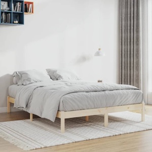 vidaXL, vidaXL Massivholzbett ohne Matratze 152x203 cm Kiefer
