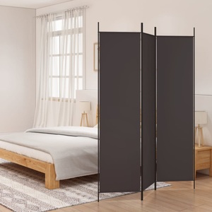 vidaXL, vidaXL 3-tlg. Paravent Braun 150x200 cm Stoff, 