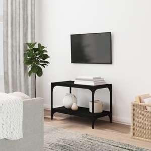 vidaXL, vidaXL TV-Schrank Schwarz 60x33x41 cm Holzwerkstoff und Stahl, vidaXL TV-Schrank Schwarz 60x33x41 cm Holzwerkstoff und Stahl