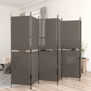 vidaXL, vidaXL 6-tlg. Paravent Anthrazit 300x180 cm Stoff, 
