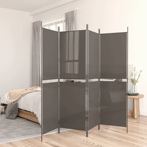 vidaXL, vidaXL 5-tlg. Paravent Anthrazit 250x200 cm Stoff, 