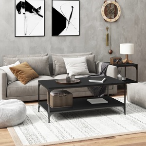 vidaXL, vidaXL Couchtisch Schwarz 100x50x40 cm Holzwerkstoff