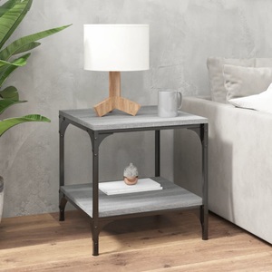 vidaXL, vidaXL Couchtisch Grau Sonoma 50x50x40 cm Holzwerkstoff