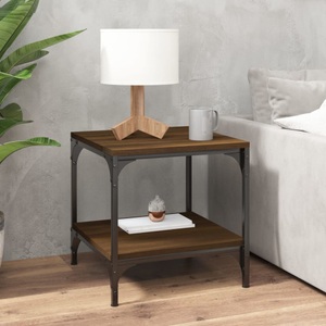 vidaXL, vidaXL Couchtisch Braun Eichen-Optik 50x50x40 cm Holzwerkstoff