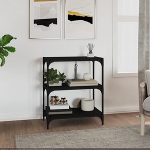 vidaXL, vidaXL Bücherregal Schwarz 60x33x70,5 cm Holzwerkstoff und Stahl