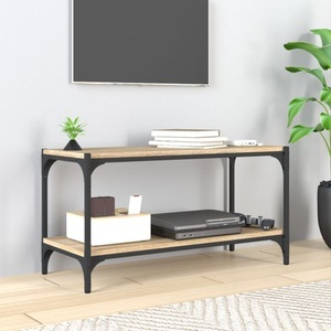vidaXL, vidaXL TV-Schrank Sonoma-Eiche 80x33x41 cm Holzwerkstoff und Stahl, 