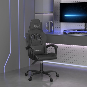 vidaXL, vidaXL Gaming-Stuhl Drehbar Schwarz Kunstleder