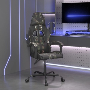 vidaXL, vidaXL Gaming-Stuhl Drehbar Schwarz und Tarnfarben Kunstleder, vidaXL Gaming-Stuhl Drehbar Schwarz und Tarnfarben Kunstleder