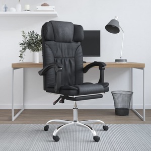 vidaXL, vidaXL Bürostuhl mit Massagefunktion Schwarz Kunstleder, vidaXL Bürostuhl mit Massagefunktion Schwarz Kunstleder