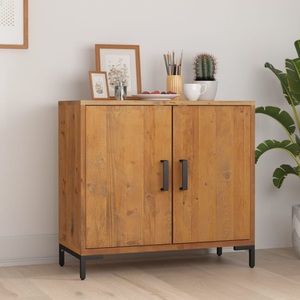 vidaXL, vidaXL Sideboard Braun 75x35x70 cm Massivholz Kiefer Recycelt