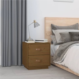 vidaXL, vidaXL Nachttisch Honigbraun 40x34x45 cm Massivholz Kiefer, vidaXL Nachttisch Honigbraun 40x34x45 cm Massivholz Kiefer